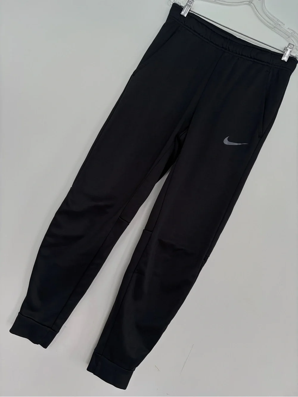 Nike Black Dri-FIT Standard Fit Pants with Grey Logo